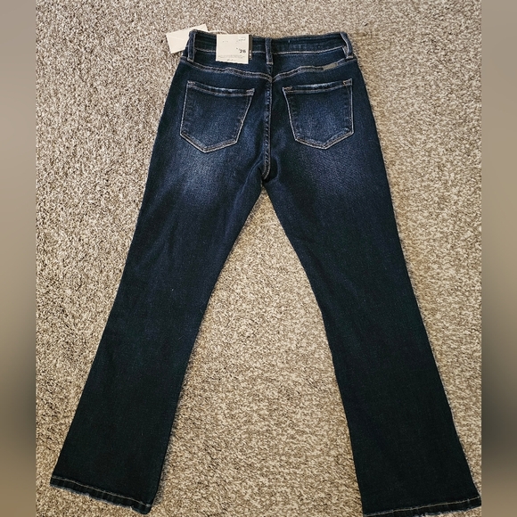 NWT KanCan Dark Wash High Rise Kick Flare Jeans sz 26 - Picture 5 of 6